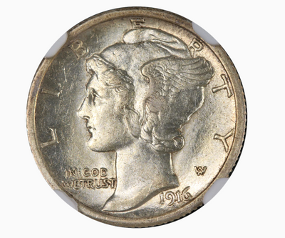 1916-D Mercury Dime