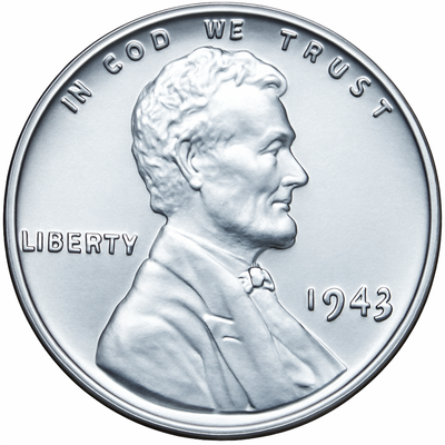 1943 Steel Cent