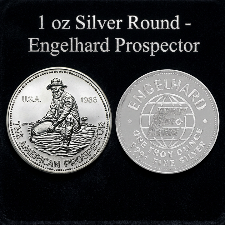 Engelhard Prospector 1 oz Silver Round Coin - One Troy Ounce – BGS